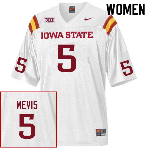 Women #5 Andrew Mevis Iowa State Cyclones College Football Jerseys Sale-White